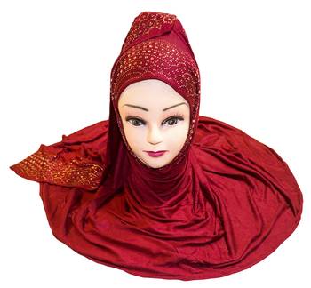 Justkartit Women'S Party Wear Hosiery Soft Cotton 4-Way Hijab Scarf Dupatta 3