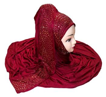 Justkartit Women'S Party Wear Hosiery Soft Cotton 4-Way Hijab Scarf Dupatta 5