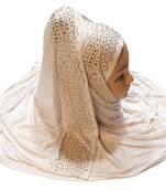 Justkartit Women'S Hosiery Soft Cotton 4-Way Diamond Stone Work Hijab Scarf Dupatta