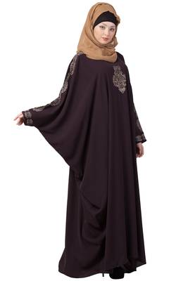 Embroidered Designer Kaftan- Purple 3