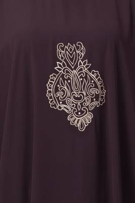 Embroidered Designer Kaftan- Purple 4