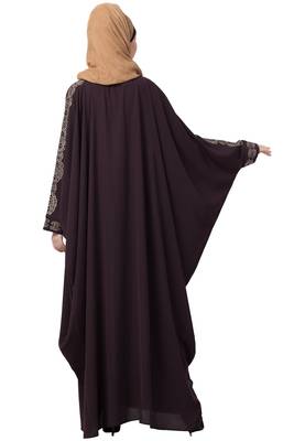 Embroidered Designer Kaftan- Purple 5