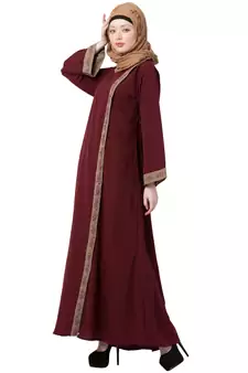 Front Open Abaya- Side Slit Design