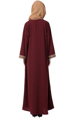 Front Open Abaya- Side Slit Design 4
