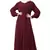 Front Open Cardigan Abaya- Maroon Color