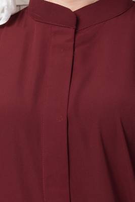 Front Open Cardigan Abaya- Maroon Color 4