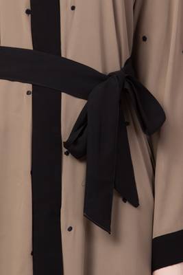 Cardigan Abaya With Belt- Beige Color 3