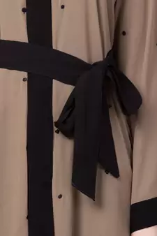 Cardigan Abaya With Belt- Beige Color