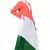 Tricolor Asymmetrical Crepe Abaya
