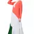 Tricolor Asymmetrical Crepe Abaya