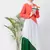 Tricolor Asymmetrical Crepe Abaya