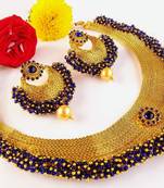 Blue agate necklace-sets