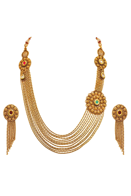 Gold diamond necklace-sets 1