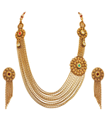 Gold diamond necklace-sets