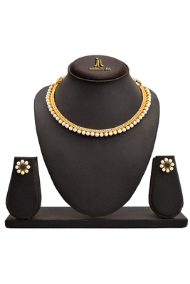 Gold pearl necklace-sets 2