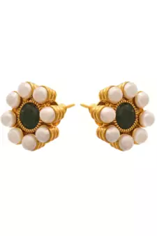 Gold pearl necklace-sets