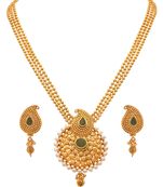 Gold pearl necklace-sets