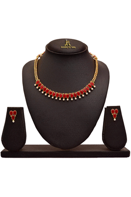 Red pearl necklace-sets 2