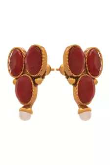 Red pearl necklace-sets