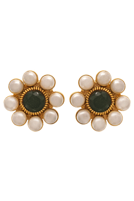 Gold pearl necklace-sets 3