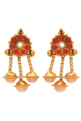 Gold pearl necklace-sets 3
