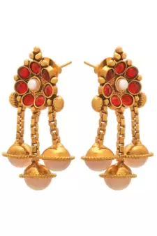 Gold pearl necklace-sets