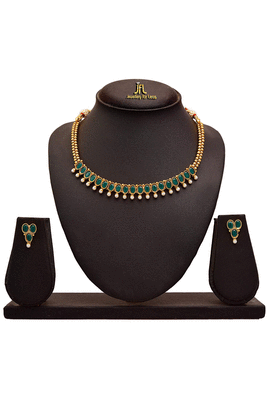 Gold pearl necklace-sets 2