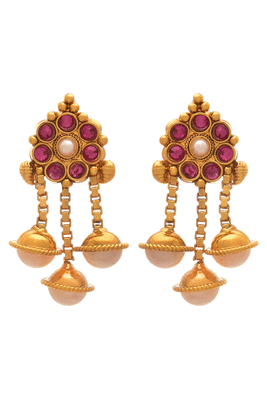 Gold pearl necklace-sets 2