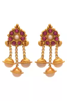 Gold pearl necklace-sets
