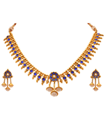 Gold pearl necklace-sets