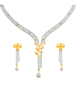 Gold diamond necklace-sets