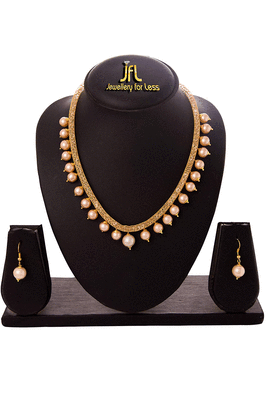 Gold pearl necklace-sets 2