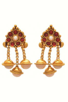 Gold pearl necklace-sets 3