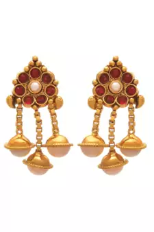 Gold pearl necklace-sets