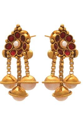 Gold pearl necklace-sets 5