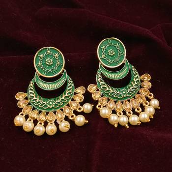 Saizen Wedding Traditional Moti Jhumka Earrings Alloy Drops & Danglers 2