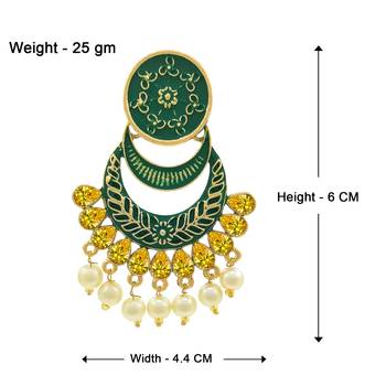 Saizen Wedding Traditional Moti Jhumka Earrings Alloy Drops & Danglers 5