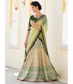 Heritage Silk Beige Digital Printed Designer Lehenga With Blouse