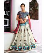 Heritage Silk Cream Digital Printed Designer Lehenga With Blouse