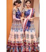 Heritage Silk Pink Digital Printed Designer Lehenga With Blouse