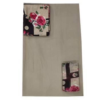 Beige Abstract Print Cotton Salwar 1