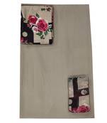 Beige Abstract Print Cotton Salwar