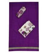 Purple Abstract Print Cotton Salwar