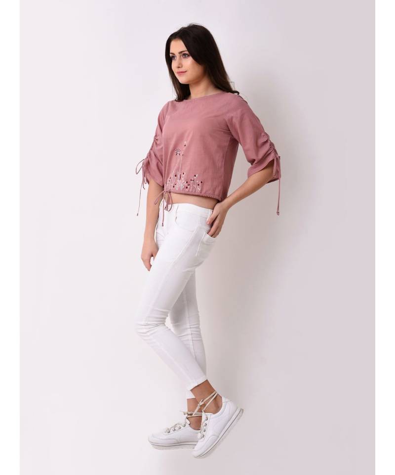 Women's Floral Embroidered Top