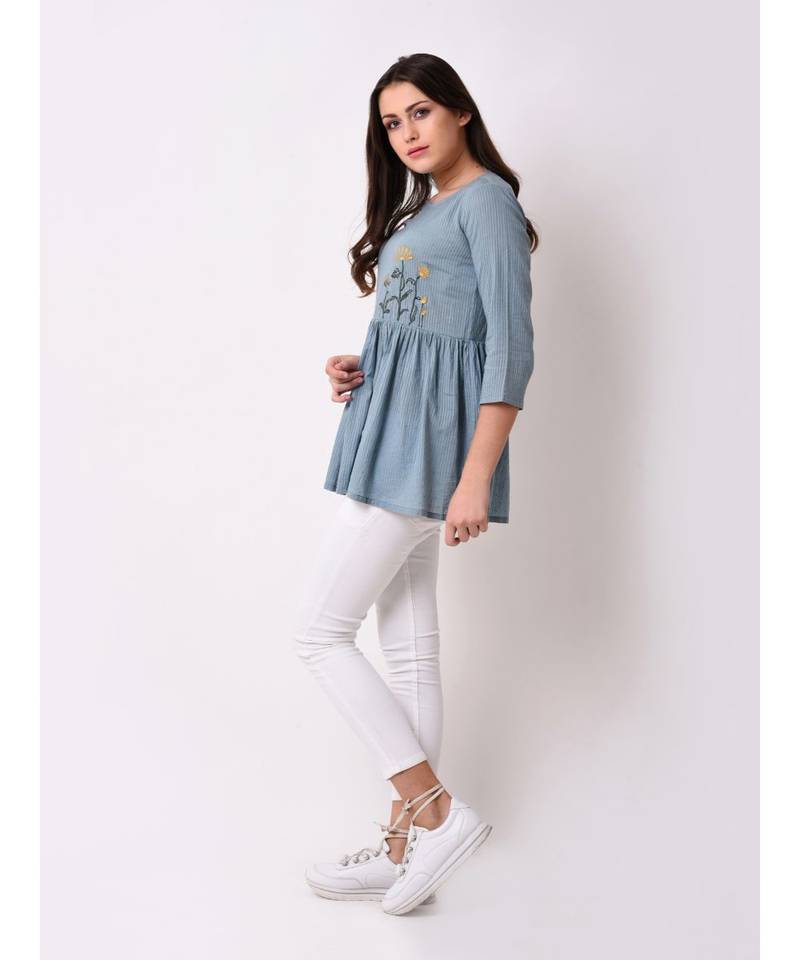 Women's Dobby Embroidered Tunic