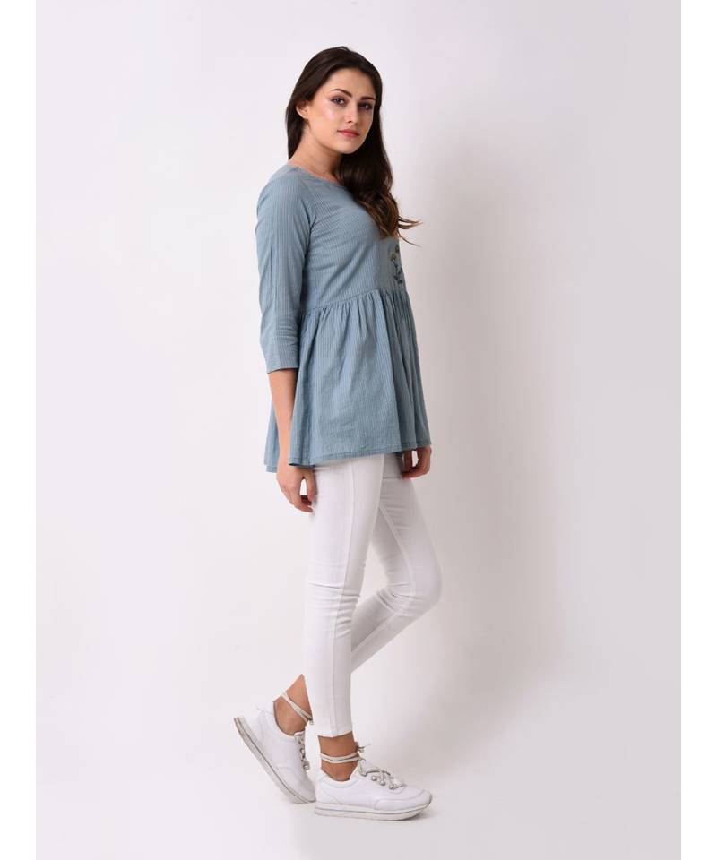 Women's Dobby Embroidered Tunic