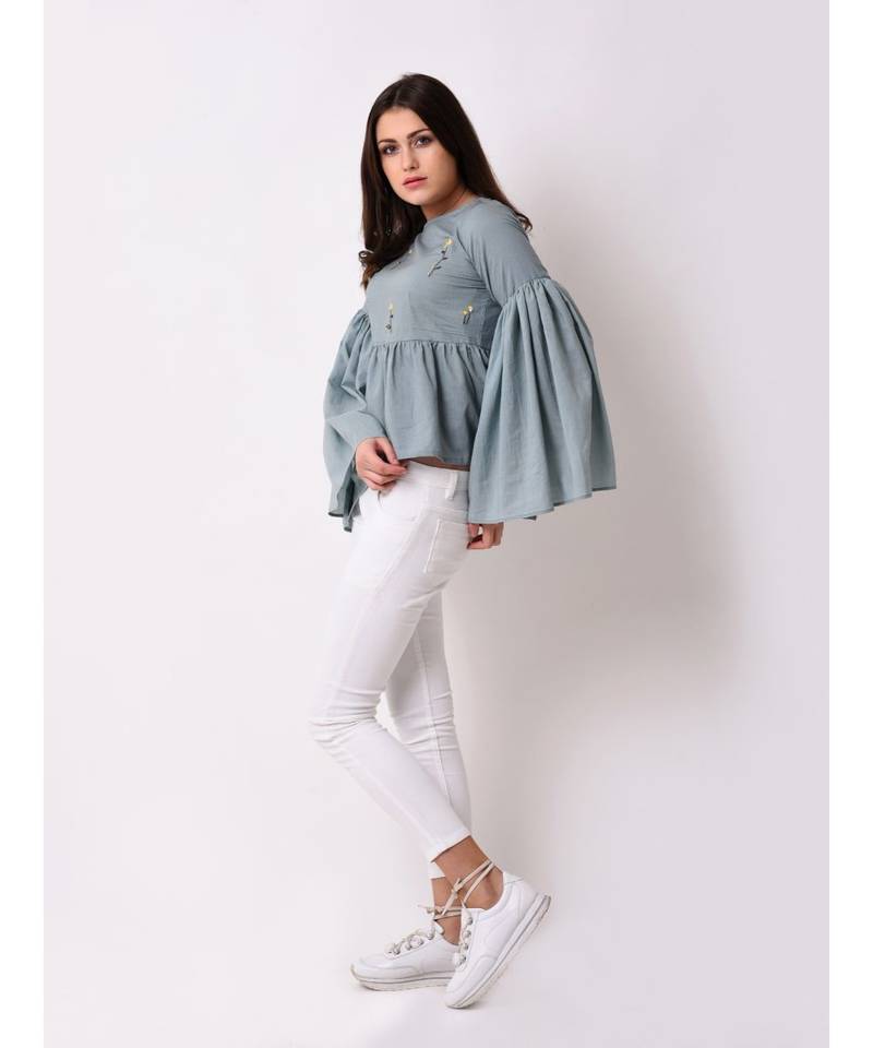 Women's Cotton Embroidered Top