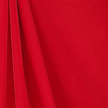 Red plain georgette saree with blouse 3