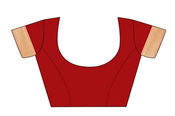 Red Woven Art Silk Saree With Blouse 5