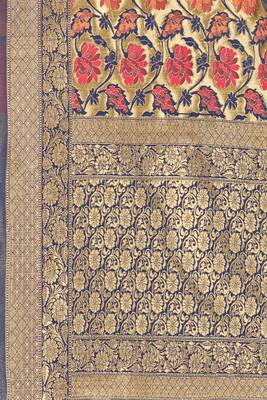 Multicolor Woven Banarasi Silk Saree With Blouse 4